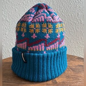 Patagonia unisex Beanie in Pink, Blue, and Yellow